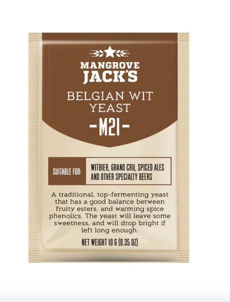 Levedura Mangrove Jacks M21 Belgian Wit (10g) Levedura Mangrove Jacks M21 Belgian Wit (10g)